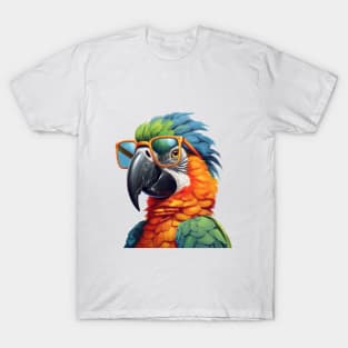 Head parrot with glasses T-Shirt